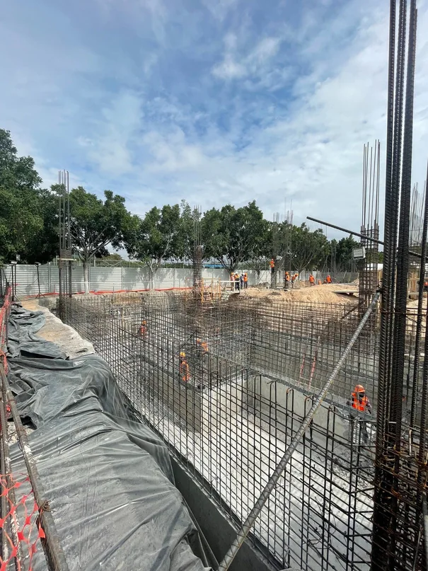 Conformación de muros y refuerzos estructurales.